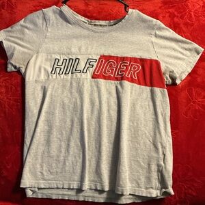 Tommy Hilfiger Women’s Gray and Red Tee